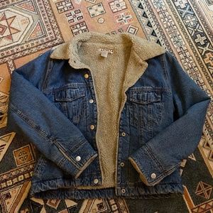 Vintage AMI Teddy Lined Jean Jacket Medium
